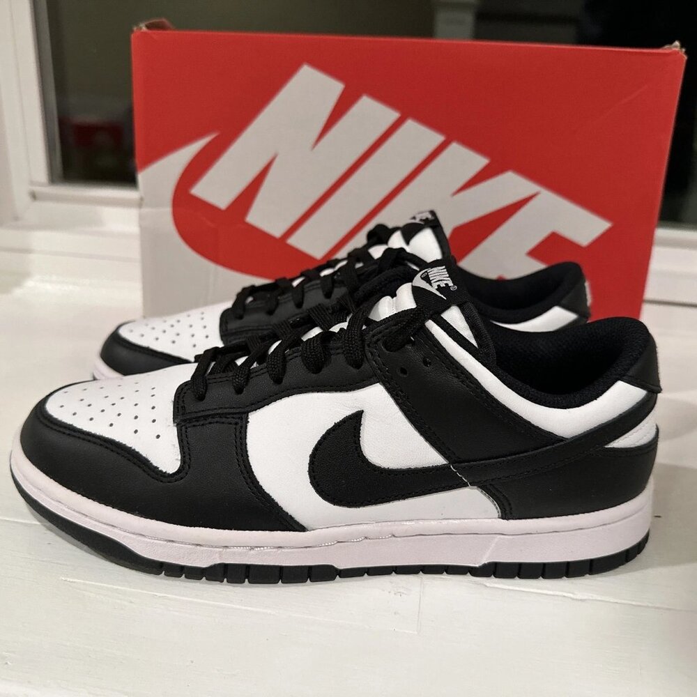 Nike Dunk Low Retro Shoes White Black Panda DD1503-101 Women's 10.5